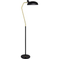 Thumbnail photo of Floor lamp, black metal with gold surface