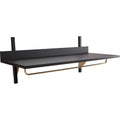 Thumbnail photo of Sector Rack Shelf B: 87 Cm - Black Ash/brass