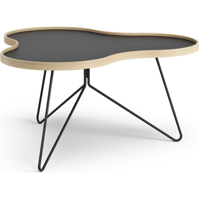 Photo of Flower Table 84x90 Cm Black, 45cm, Oak Edge