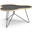 Flower Table 84x90 Cm Black - 45cm - Oak Edge
