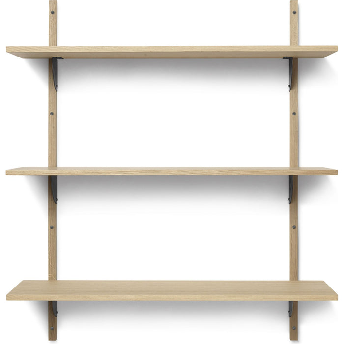 Photo of Sector Shelf - Hylde - Eg/sort Messing - T/w - W: 87 X D: 26,1 X H: 102 Cm