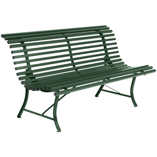 Photo of Louisiane Bench 150 cm, Cedar Green - Garden benches - Green - Metal
