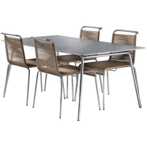 Photo of Salto & Sigsgaard Garden Furniture Set with 4 Chairs - Brick