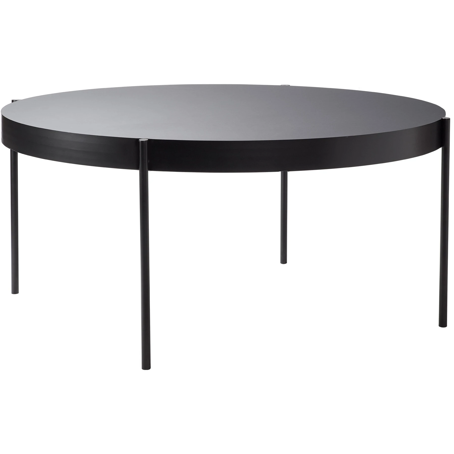 Serie 430 Table Ø160, Black, Fenix Laminate Top, Powder Coated Metal Legs - Matbord - Verner Panton - Svart - Mdf/laminat/metall