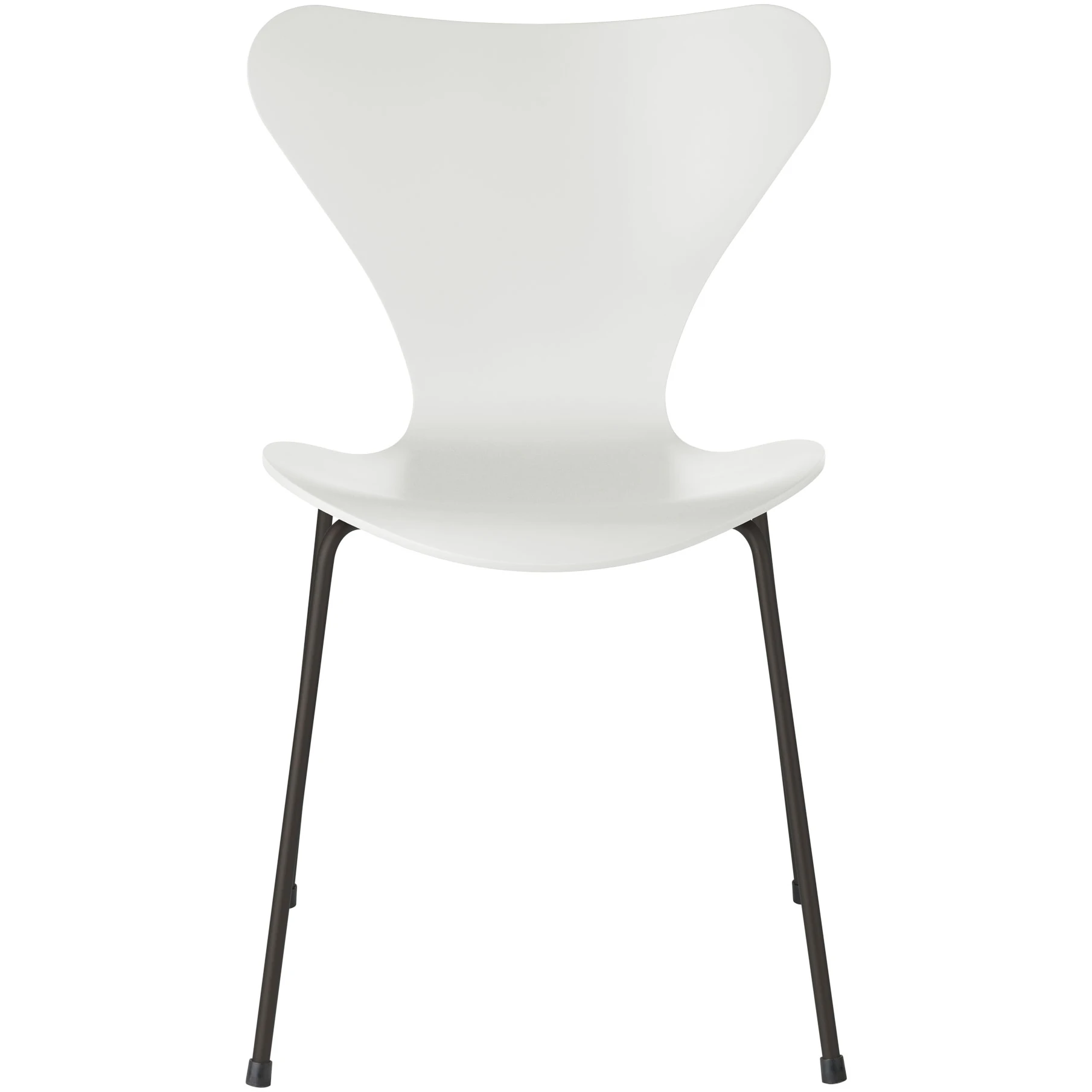 3107 Seven, Coloured Ash, Venetian Red, Underframe Warm Graphite - Dining chairs - Arne Jacobsen - Red - Metal/wood