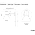 Type 80 Wall Light Matte Black, With Cable/plug, Incl. Led 6w Max 10w E27 600lm, 2700k Ip20 - Sänglampor - Sir Kenneth Grange - Svart