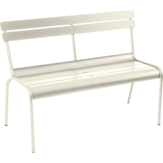 Photo of Luxembourg Bench With Backrest Clay Grey A5 - Garden Benches - Frédéric Sofia - Green,Grey - Metal