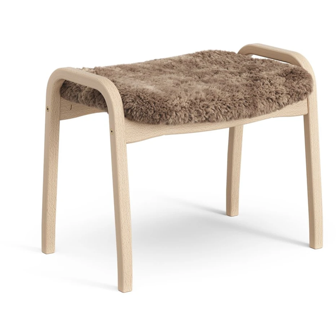 Photo of Lamini Children's Foot Stool Laquered Beech/sheep Skin