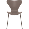 3107 Seven, coloured box, Venetian Red, Underframe Brown Bronze - Dining chairs - Arne Jacobsen - Red - Metal/wood