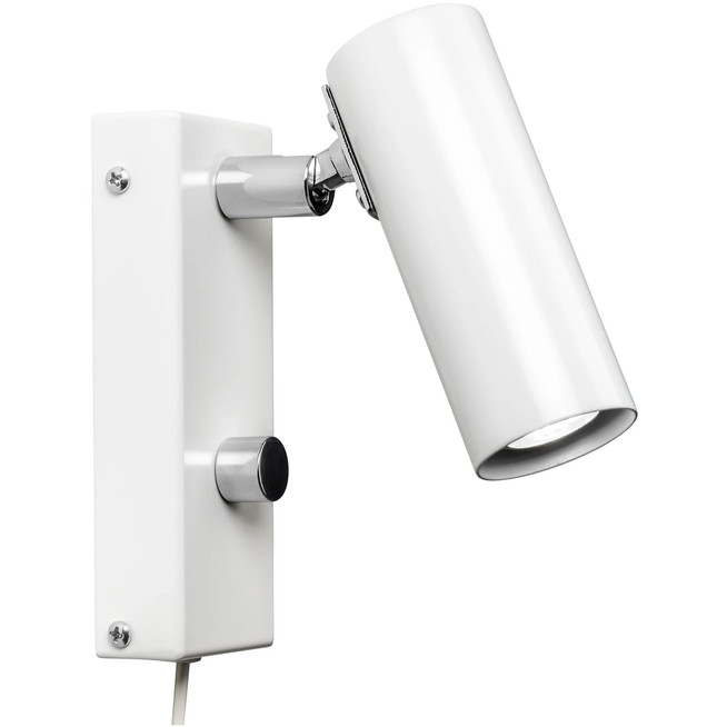 Photo of Puck Wall Lamp, White, Cable - Bedside Lamps - Åke Hultgren - White