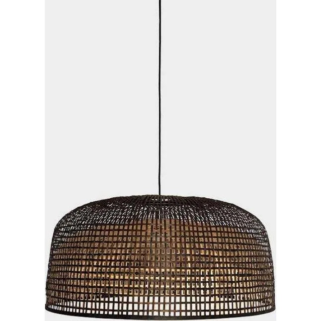 Photo of Hanging Lamp Doppio Grid Dark Bamboo Ø80cm