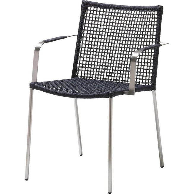 Photo of Straw Anthracite - Outdoor Dining Chairs - Foersom & Hiort-lorenzen Mdd - Black - Metal/Synthetic