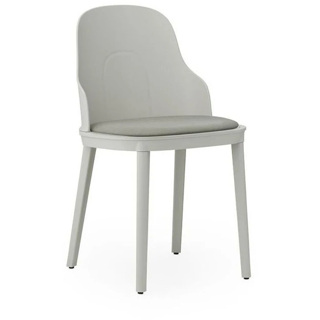 Allez Chair Upholstered Canvas - Dining Chair - Warm Grey - H: 79 x L: 45 x D: 50 x Sh: 45.5 cm