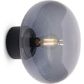Thumbnail photo of Karl-johan Wall Lamp Black Stain Oak/smoke Glass