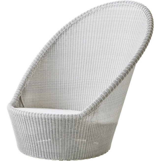 Photo of Kingston Solstol M. Hjul - Loungestol - White Grey/weave - W92 X D102 X H98 Cm