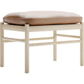 Thumbnail photo of OW149F - Colonial Footstool - Soaped Oak - Leather Group C Sif - 95 - Footstools - Brown - Leather/Wood