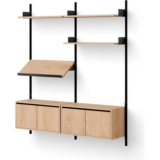 Photo of New Works Living Shelf Cabinets Low W. Doors - Reolsystem - Oak /