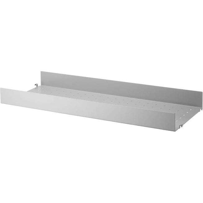 Photo of String Metal Shelving, High Edge 78x30, Grey - Shelving - Nils Strinning - Grey - Metal