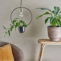 Thumbnail photo of Hanging Lamp Gold Finished Glass
