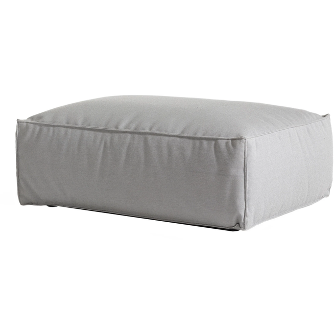Photo of Asker Sofa Ottoman, Light Grey Sunbrella Sling - Outdoor Stools & Poufs - Martin Dos Santos - Grey