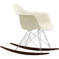 Eames Plastic Armchair Rar - 11 Pebble - Chrome Base - Dark Maple - Matstolar - Charles & Ray Eames - Vit - Metall/trä/plast