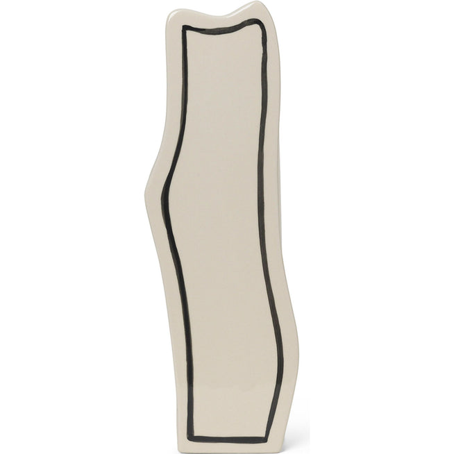 Photo of Paste Vase - Vase - Slim - Off-white - W12 X H35 X D9 Cm