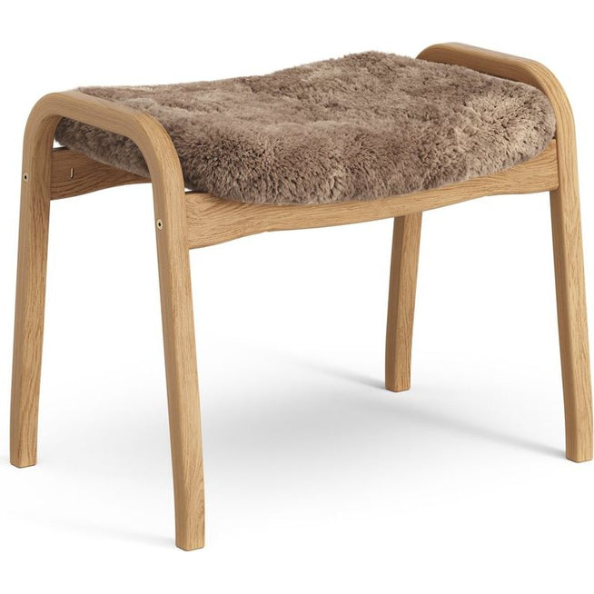 Photo of Lamino Foot Stool Oiled Oak/sheep Skin