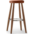 Carl Hansen - Ch56 High Stool, Oiled Walnut, Leather Group B Thor - 307 - Bar stools & Bar stools - Hans J. Wegner - Wood - Leather/metal/wood