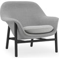 Thumbnail photo of Drape Chair Low - Lænestol - Remix / Hallingdal / Black Oak - H85 X W93 X D81 X Sh43 Cm