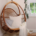 Thumbnail photo of Natural Rattan Hanging Egg Swing Chair