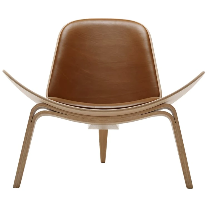 Photo of Ch07 Armchair Thor 307 Leather-White Oiled Oak