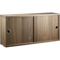 Thumbnail photo of String Cabinets/sliding doors 78x20, Walnut - Shelving - Nils Strinning - Wood - Mdf/metal/wood