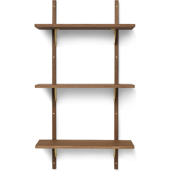 Photo of Sector Shelf - Hylde - Røget Eg/messing - T/n - W: 54 X D: 22,1 X H: 102 Cm