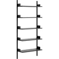 Thumbnail photo of Wall Shelf - 190 - Black Ash / Black - H190 X W83.5 X D30.5 Cm