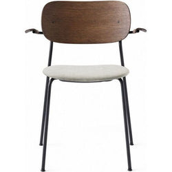Photo of Co Dining Chair, Upholstered seat with armrest, Black Frame