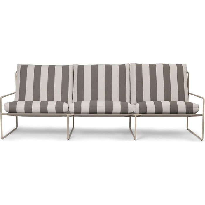 Photo of Desert 3-seater - Havesofa - Stripe - Cashmere/chocolate - W233 X H78 X D85 Cm
