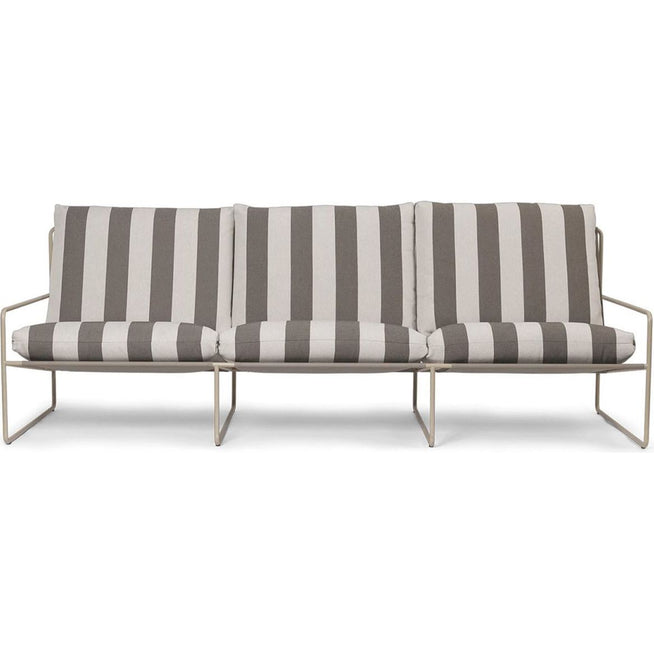 Photo of Desert 3-seater - Havesofa - Stripe - Cashmere/chocolate - W233 X H78 X D85 Cm