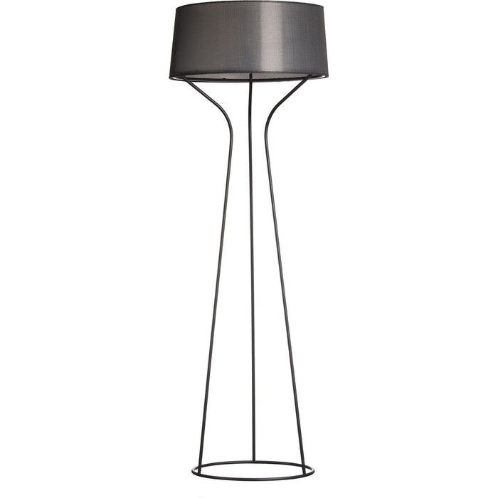 Photo of Aria Floor Lamp, Black Lacquered Foot, Black Shade - Shade Lamps - Claesson Koivisto Rune - Black