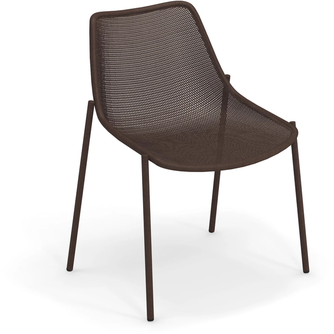 Photo of Round Chair Indian Brown - Matstolar Utomhus - Christophe Pillet - Brun - Metall
