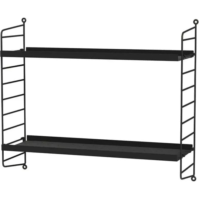 Photo of String Metal Shelf - Low Edge 58x20 - Black