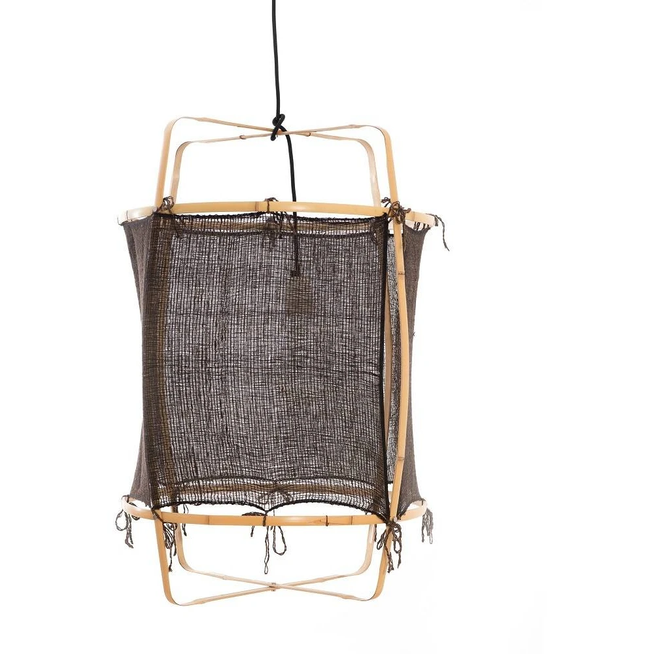 Photo of Hanging Lamp Z22 Blonde Bamboo Black Cashmere Ø48.5x72.5cm