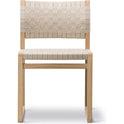 BM61 Chair Rattan, Lacquered Oak Stand