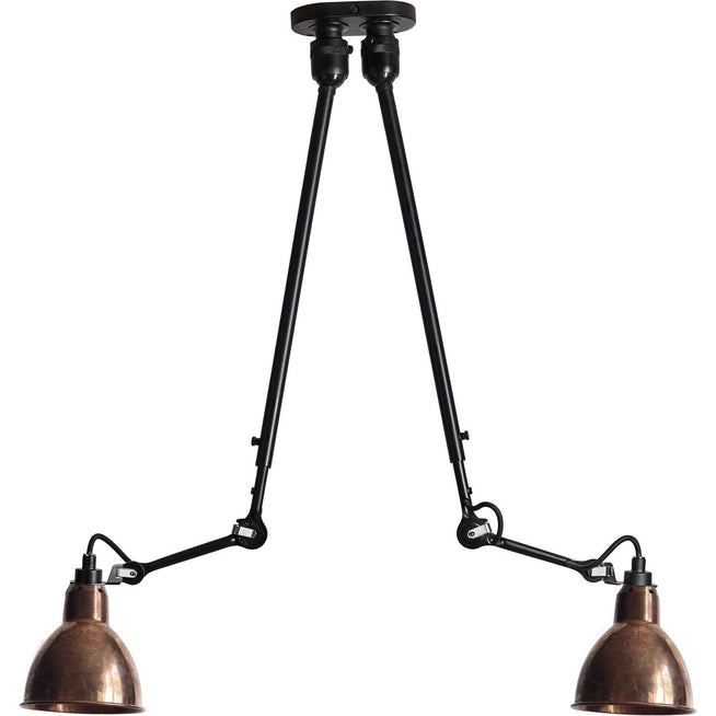 Photo of No. 302 Double ceiling lamp from Lampe Gras (copper)