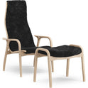 Lamino Armchair And Footstool Varnished Beech/sheepskin