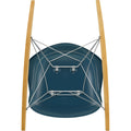 Thumbnail photo of Eames Plastic Armchair Rar - 83 Sea Blue - Chrome Base - Golden Maple - Dining Chairs - Metal/wood/plastic