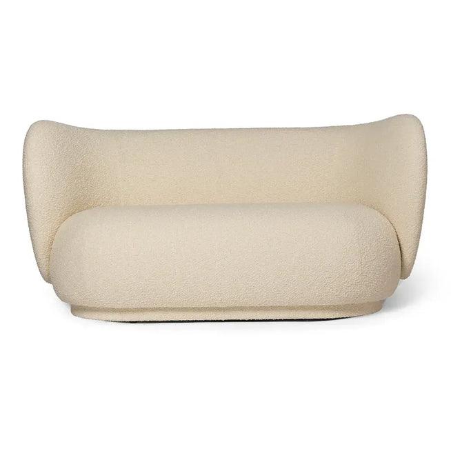 Photo of Rico 2-pers Sofa - 2 Personers Sofa - Nordic Bouclé - Off-white - W148 X D84 X H76.5 Cm