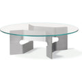 Thumbnail photo of Jg Coffee Table 6558 / By Jørgen Gammelgaard - Glass / Brushed Aluminum With Clear Powder Coating - Ø98 X H30 Cm