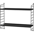Thumbnail photo of String Metal Shelf, Low Edge 58x20, Black - Shelving - Nils Strinning - Black - Metal
