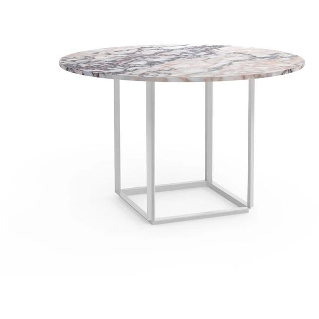 Photo of Florence Round Dining Table White Viola Marble