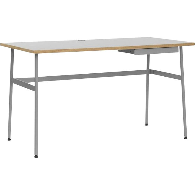 Photo of Journal Desk - Desk - Grey - L: 130 x D: 65 x H: 74 cm